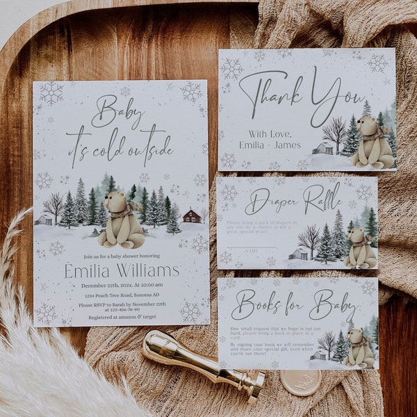 Baby Its Cold Outside Baby Shower Invitation Etsy