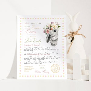 Editable official letter from the desk of the easter bunny, printable easter bunny letter to kids, easter bunny basket letter, easter 2023