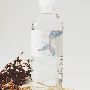 a bottle of water sitting on top of a table