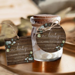 Rustic mi bautizo spanish favor tag, gracias tags bautizo en espanol, rustic wooden baptism tag in spanish, etiquetas para bautizo niño-C249