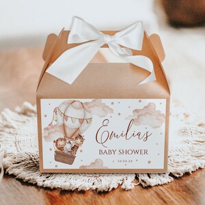 Safari baby shower gable box label, bohemian baby shower gift box labels print, baby shower gable box, animals birthday gift box labels-C255