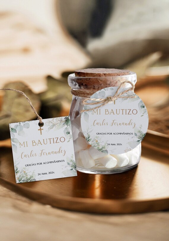 Mi bautizo spanish favor tag, gracias tags bautizo en espanol gift tag