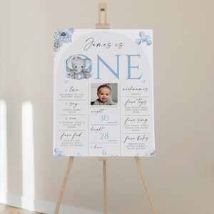 Printable Baby's First Year Milestone Board, Minimalist 1st Birthday ...