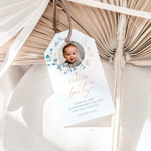 Mi bautizo thank you tags spanish, gracias tags bautizo en espanol gift tag, baptism favor tag in spanish, etiquetas para bautizo -C208p