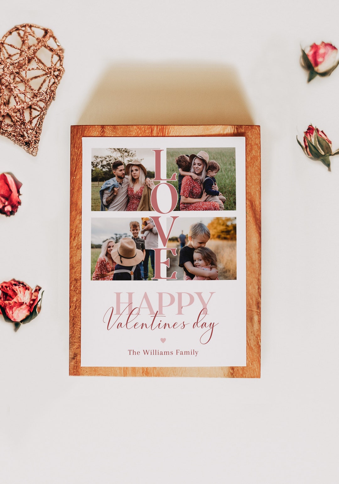 Printable Valentine's Day Love Card, Photo Valentines Greeting Card ...