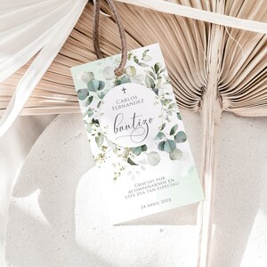 Mi bautizo thank you tags spanish, gracias tags bautizo en espanol gift tag, baptism favor tag in spanish, etiquetas para bautizo -C113