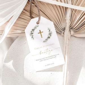 Mi bautizo thank you tags spanish, gracias tags bautizo en espanol gift tag, baptism favor tag in spanish, etiquetas para bautizo -C146