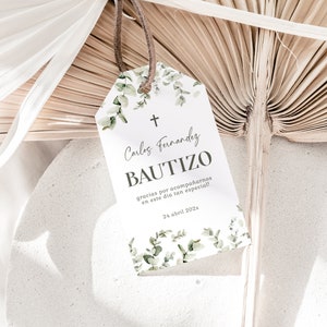 Mi bautizo thank you tags spanish, gracias tags bautizo en espanol gift tag, baptism favor tag in spanish, etiquetas para bautizo -C147