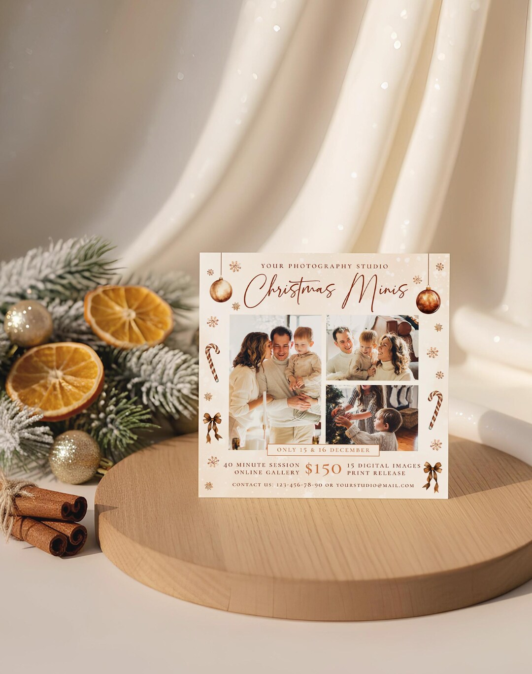 Modern Christmas Mini Sessions Template, Photo Holiday Mini Session ...