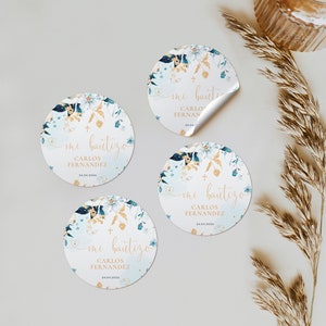 Mi bautizo favor tags labels, gracias tags bautizo, spanish blue gold stickers, spanish baptism tag, spanish baptism stickers for boy - C257