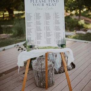 Golf theme wedding alphabetical seating chart printable, golf cart wedding seating chart, golf sports theme wedding seating chart - C646