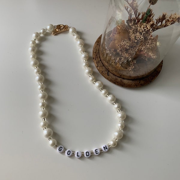 Harry Styles Inspired "Golden" Pearl Necklace that You Can Personalize