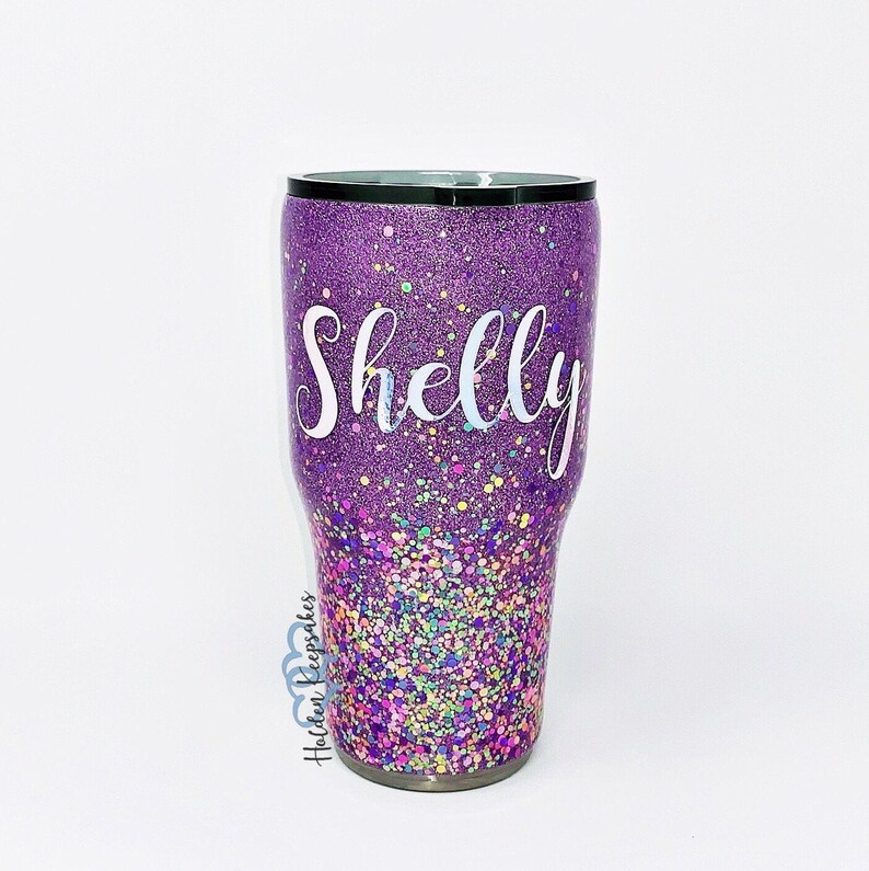 Personalized Confetti Glitter Tumbler I Throw Fbombs Around Etsy