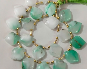 16\u00d718 MM Approx Suitable to make jewellery 21 pieces 100/% natural smooth CHRYSOPRASE rhombus  diamond  Kite shape beads