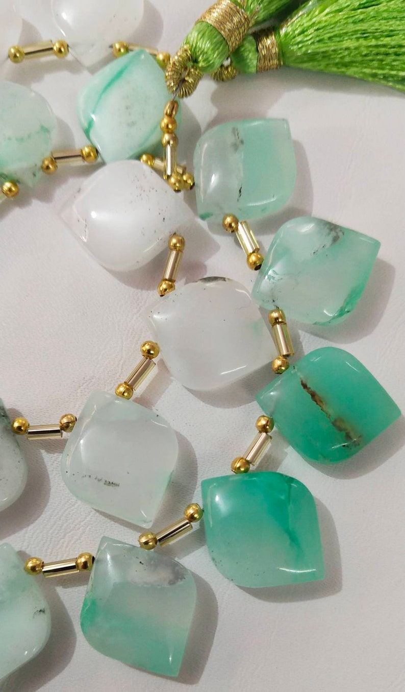 16\u00d718 MM Approx Suitable to make jewellery 21 pieces 100/% natural smooth CHRYSOPRASE rhombus diamond Kite shape beads
