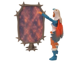 Toverspiegel voor de Guardian of Skull Castle - past op retro en moderne actiefiguren van 14 cm/5,5 inch