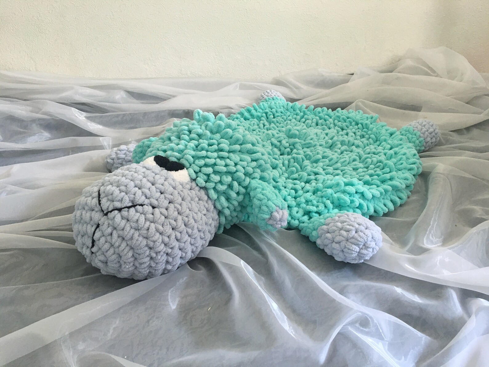 Fluffy lamb baby rug sheep play mat turquoise nursery decor Etsy