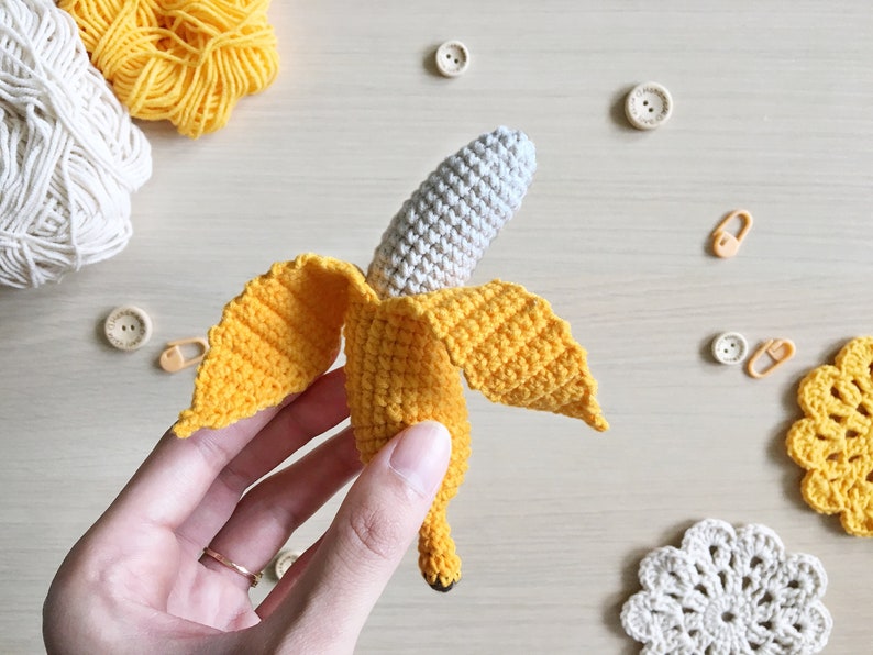 Crochet banana toy Educational play food Ready to ship Etsy