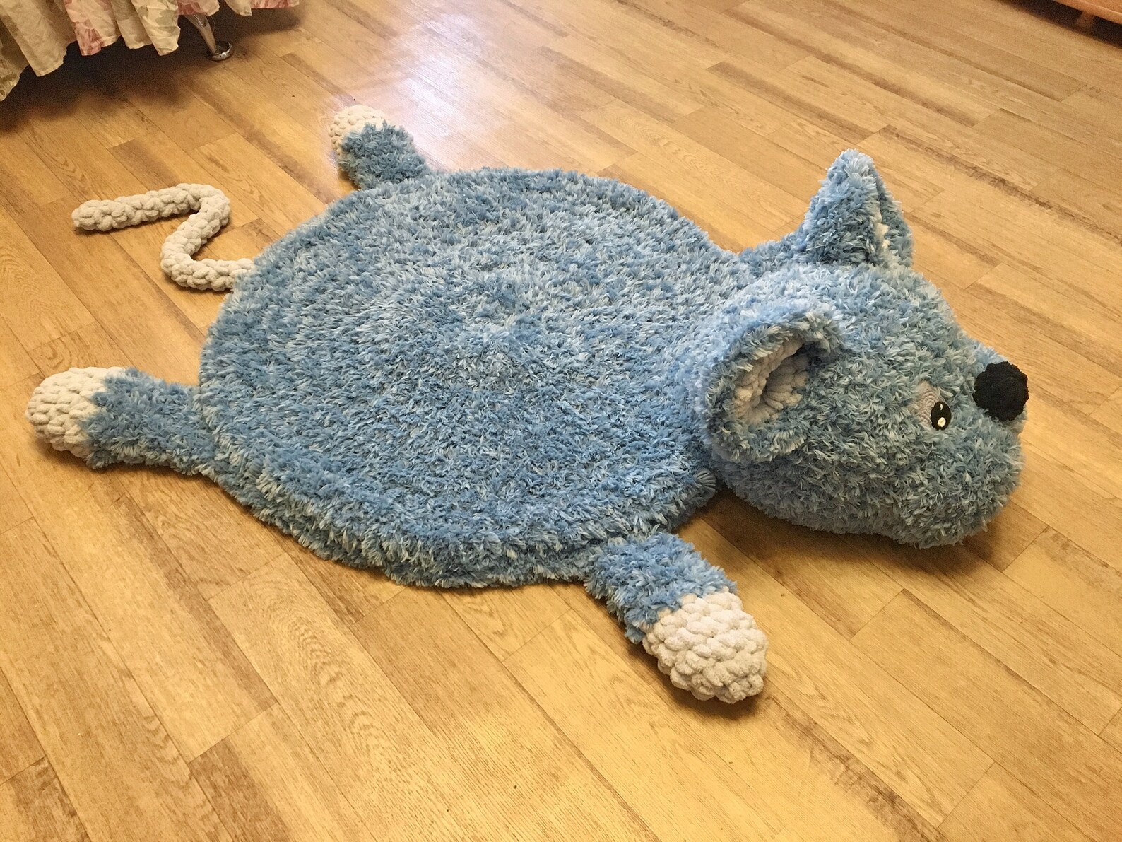 Baby play mat Mouse plush animal rug Nursery round rug Faux Etsy