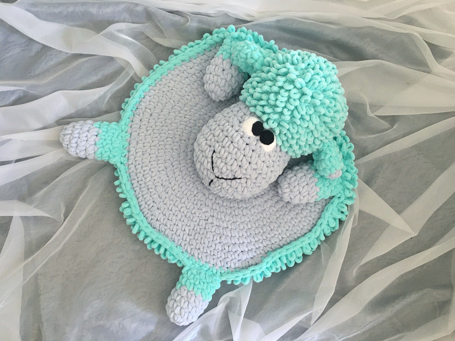 Fluffy lamb baby rug sheep play mat turquoise nursery decor Etsy