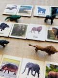 3 - Parts Montessori | Waldorf learning Safari animals matching games. product logo