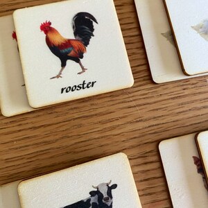 Montessori geheugen spel leren Boerderijdieren.