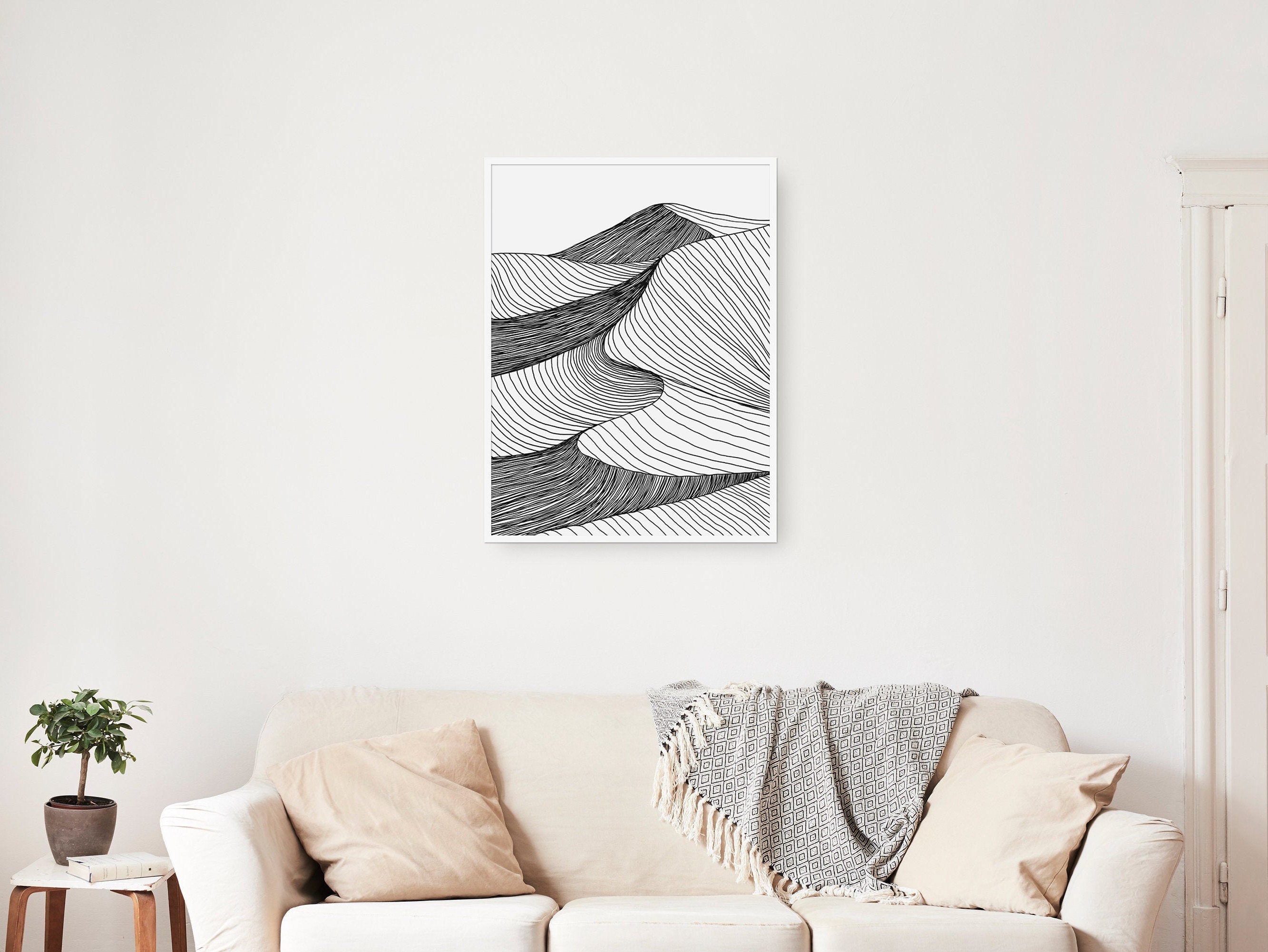 Desenio tirage paysage en art linéaire abstrait