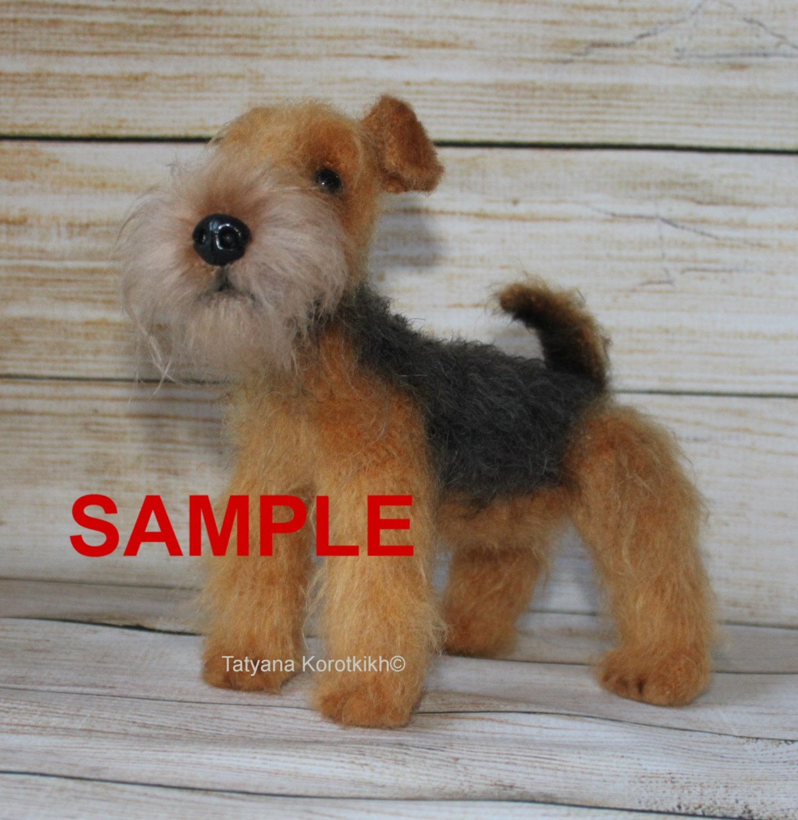 The AIREDALE terrier Crochet Pattern Etsy