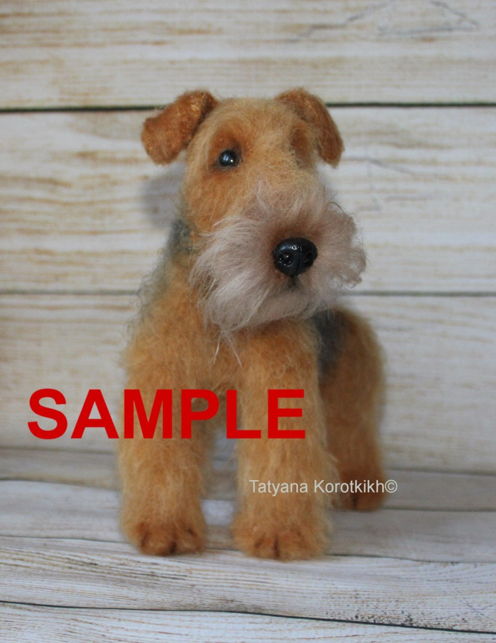 The AIREDALE terrier Crochet Pattern Etsy