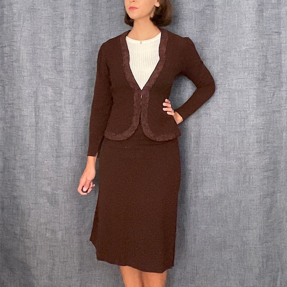 Vintage 40s Pencil Skirt and Matching Bolero - image 1