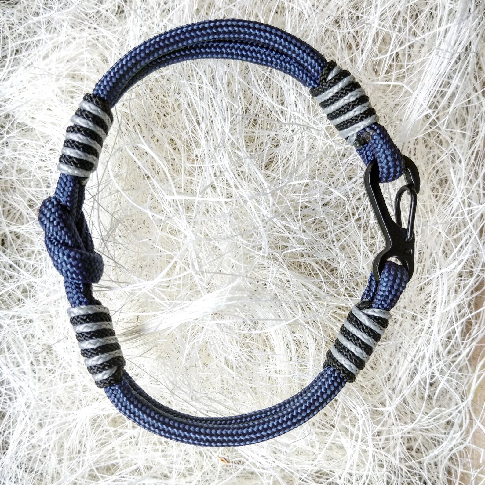 Thin Viking Paracord Bracelet With a Carbine. Made of Etsy