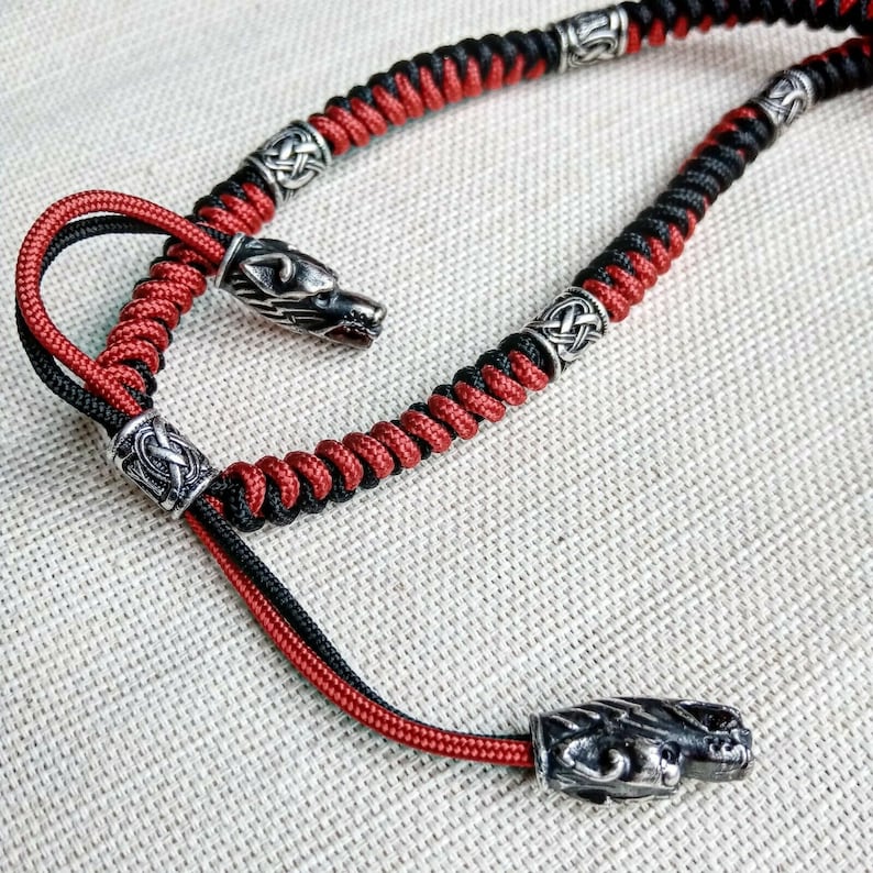 Mens Necklace. Paracord Necklace With 925 Sterling Silver Etsy