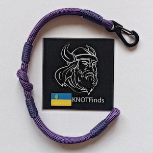 Purple Paracord Bracelet: Handmade Woven Bangle, Beach Surfer Style image 4