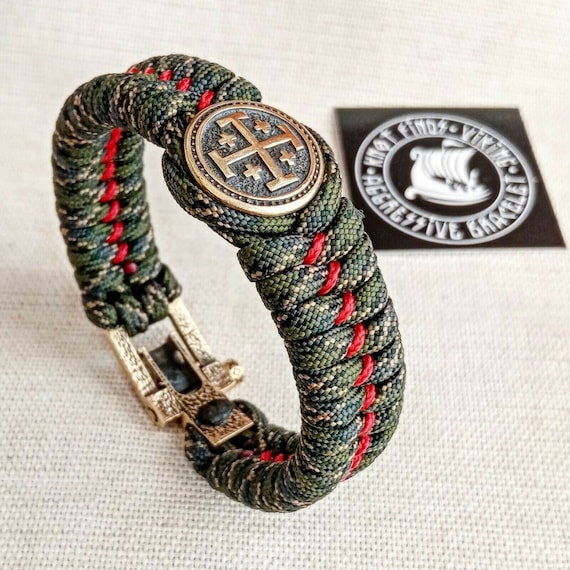 Bracelet of the Northern Paracord jerusalem CROSS . Original