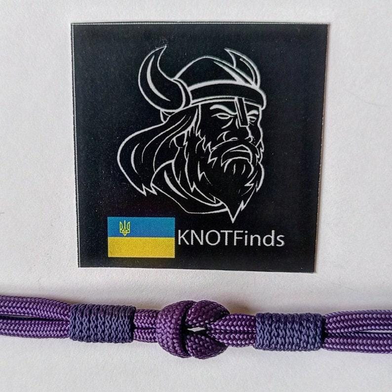 Purple Paracord Bracelet: Handmade Woven Bangle, Beach Surfer Style image 8