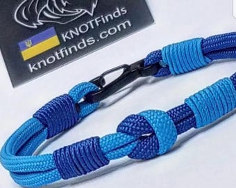 Paracord Bracelet Royal & Sky Blue | Handmade | Unisex | Beach Style | Waterproof | Surfer Bracelet