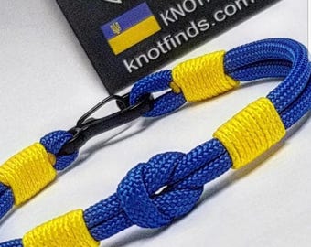 Ukrainian bracelet. Thin paracord bangle. Ukrainian symbol. Glory to Ukraine.