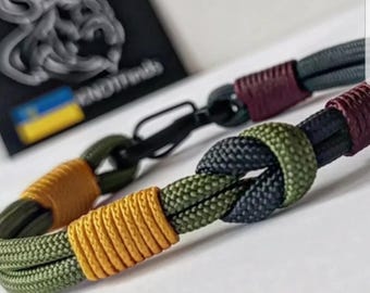 Dunne paracordarmband. Luxe kleur van de armband. Betoverende sfeer. Zomerse armband. Strandaccessoire. Streetstyle.