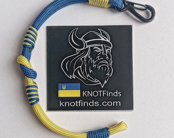 Ukrainian solidarity bracelet. Ukrainian flag. Thin paracord bracelet with a carbine. Ukrainian patriot bracelet. Symbol of Ukraine.