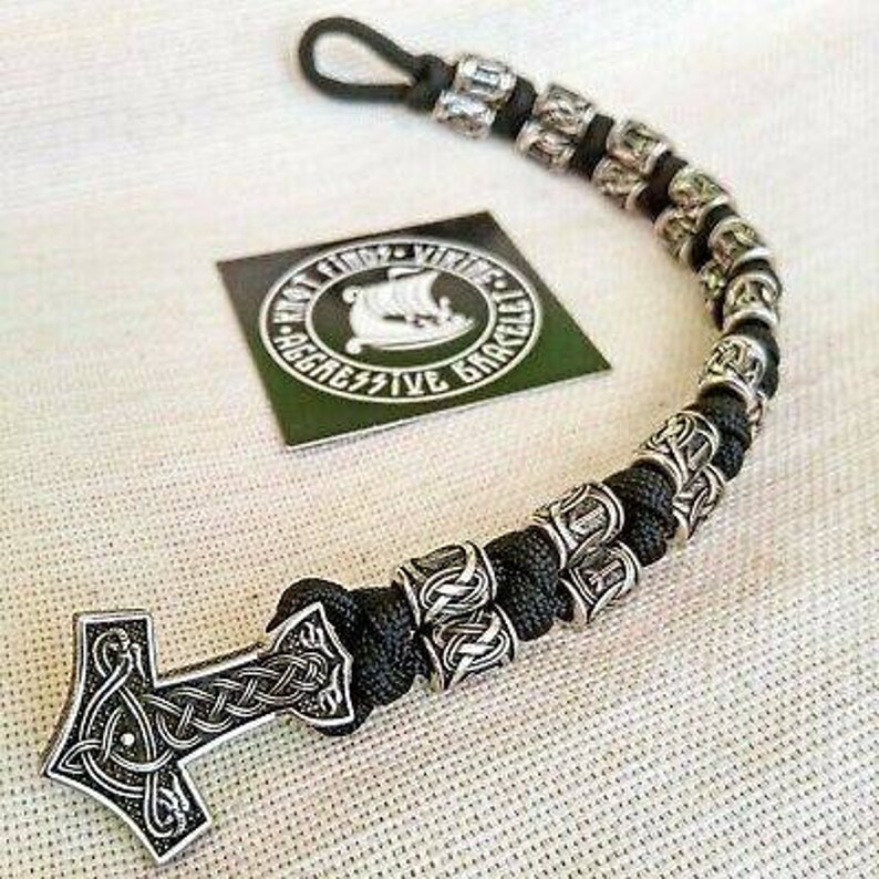 Thor's Hammer Paracord Bracelet. Viking Style. Mens Etsy
