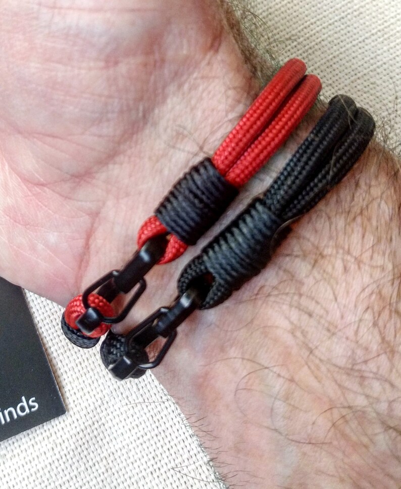 VAMPIRE Paracord Bracelet With a Carabiner. Made of Parachute Etsy