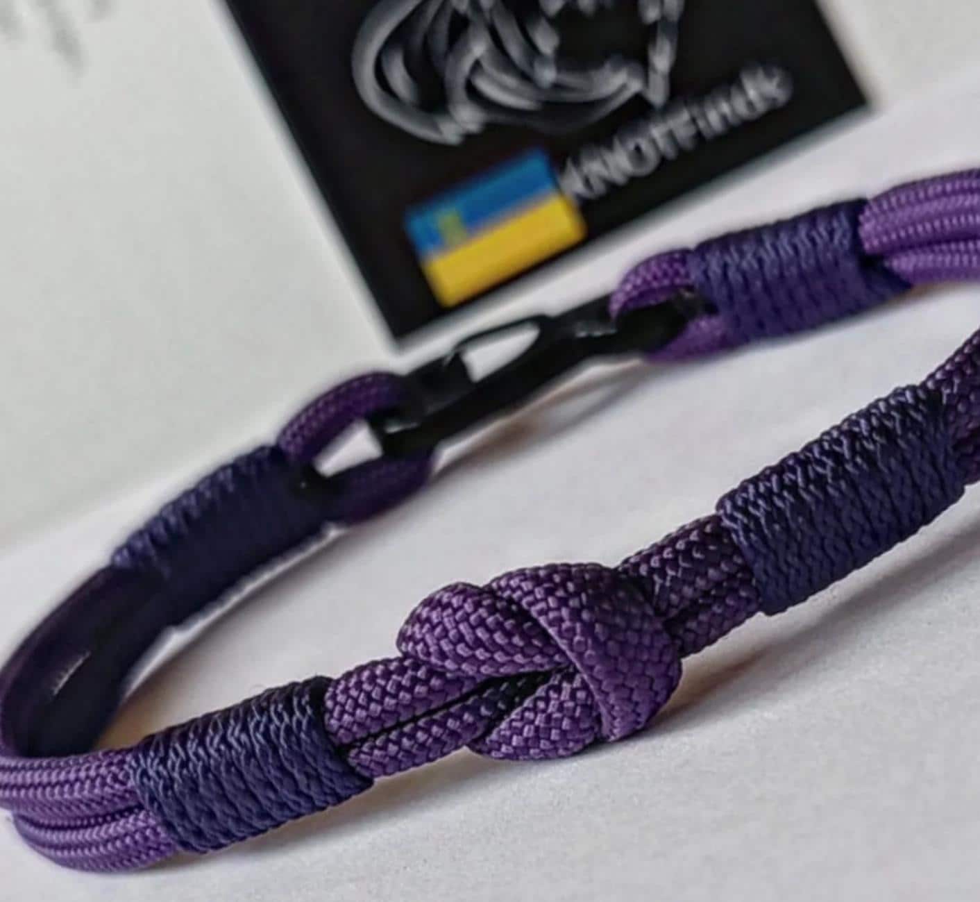 Thin purple bracelet. Mystical bracelet. Skydiving bangle. Surfer bracelet. Summer bangle. Beach accessory. Unusual bangle color.
