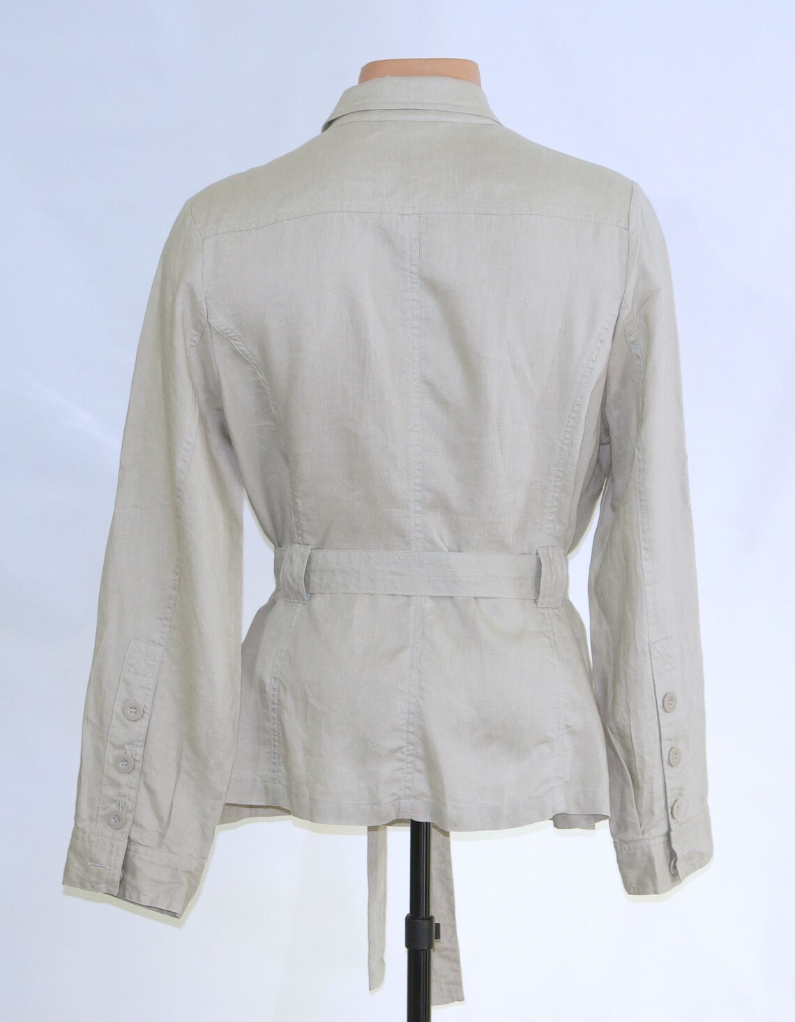 Safari Jacket Women's Pure Linen Blazer Light Grey Classic - Etsy