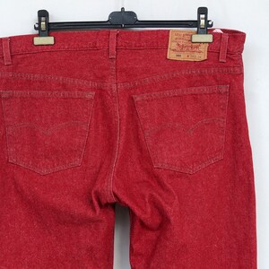 red levi jeans