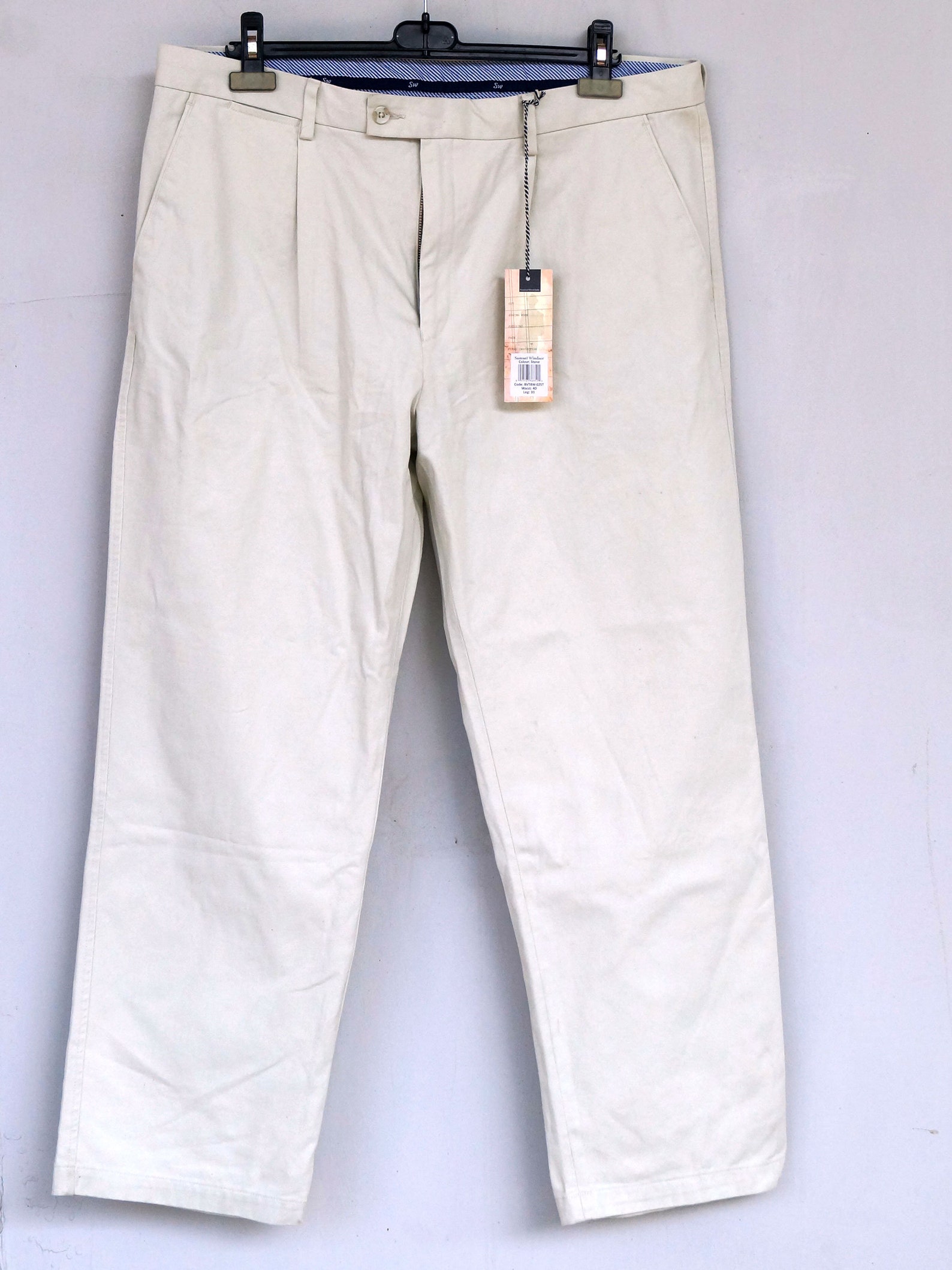 Vintage Style 80s High-rise Cotton White Chino - Etsy