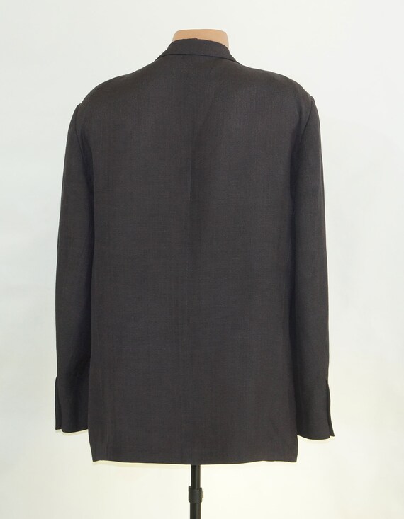 MEN'S linen jacket vintage style dark grey linen j… Gem