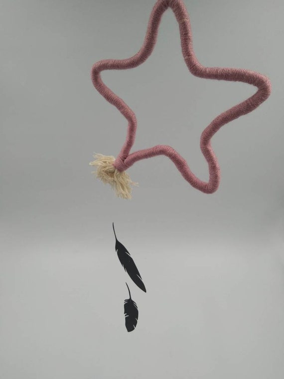 Handmade Dream Catcher Mobile With Feathers Unikat Etsy