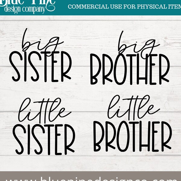 big brother svg, big sister svg, little brother svg, little sister svg, sibling shirt svg, cricut cut files, svg png dxf eps