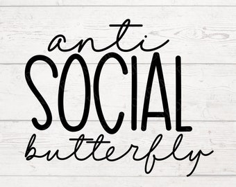 Antisocial Svg Etsy
