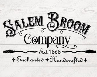 Salem Broom Company Svg, Halloween Svg Files, Halloween Witches Broom